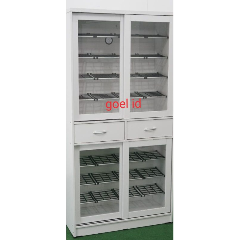 RAK SEPATU sliding JUMBO BESAR / RAK SEPATU KACA JUMBO SLIDING PUTIH BESAR MINIMALIS