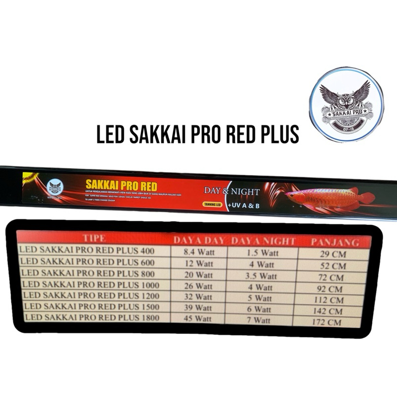 LAMPU LED VIEW AQUARIUM SAKKAI PRO RED PLUS 1200 1500 1800