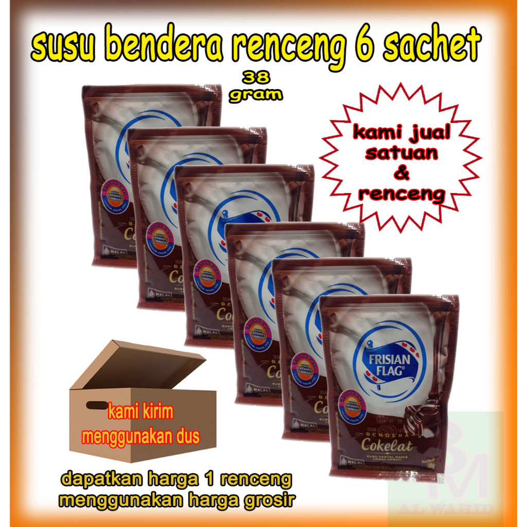 

Susu Kental Manis Bendera Coklat Dijual Satuan dan satu Sachet