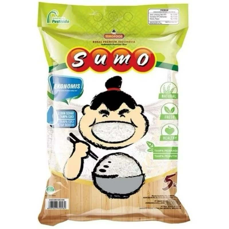 

Beras Sumo 5kg/Beras Sumo hijau 5kg MURAH PROMO DISKON GRATIS ONGKIR/Beras Sumo Hijau ukuran 5 kg BERAS PREMIUM SUPER/BERAS BERMUTU TINGGI/BERAS HALAL/BERAS BERKUALITAS BERSIH/Beras cap merek sumo 5kg kemasan HIJAU/Beras Sumo 5KG PULEN ENAK PREMIUM LEZAT