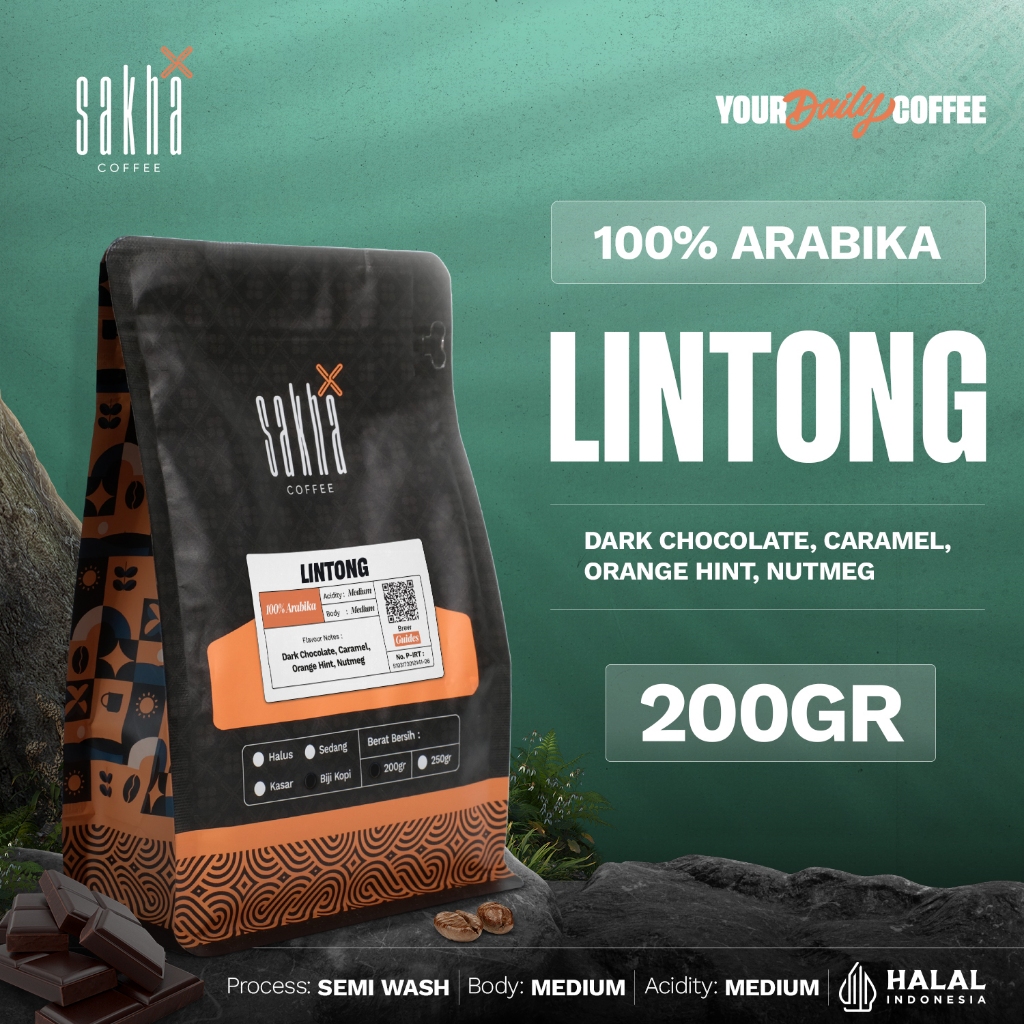 

Biji Kopi Bubuk Arabika Lintong Sumatra Arabica Coffee Beans Coffe Espresso Dan Manual Brew 200gr