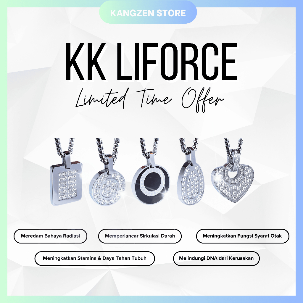 KK Liforce KK Indonesia Original Gelang Bracelet Kalung Kesehatan Dapat Melancarkan Sirkulasi Darah