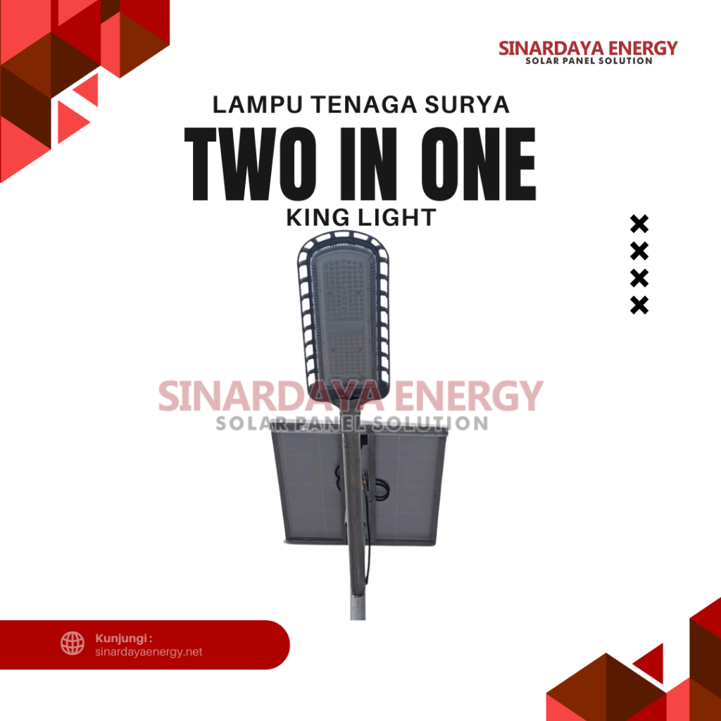 Lampu PJU Solarcell Two In One 60Watt Lampu Jalan Tenaga Surya