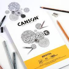 

Canson graduate bristol pad 180gsm 20 lembar