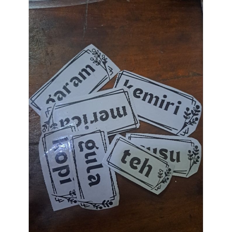 

Sticker cutting Label Bumbu Dapur 1 Set
