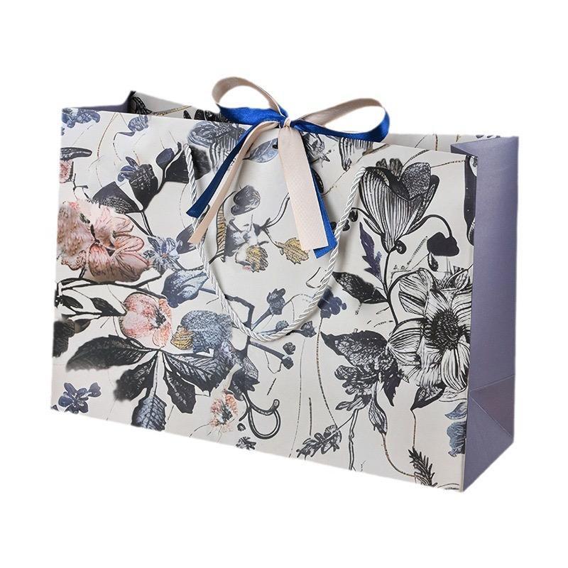 

Paper Bag Abu Floral Premium Jumbo Vintage Kantong Premium Gift Bag Sovenir