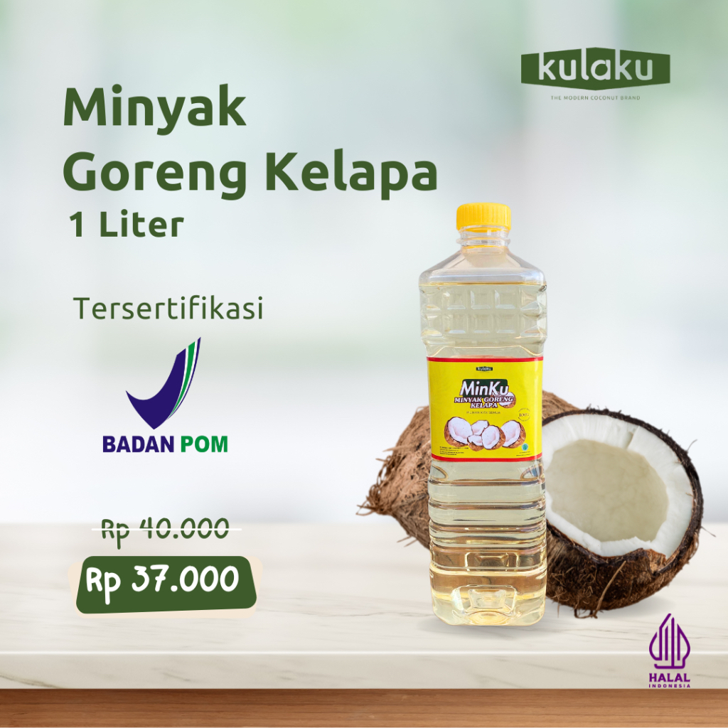 

Minyak Goreng Kelapa MinKu 1 Liter | Minyak Goreng Sehat | Coconut Oil for Cooking