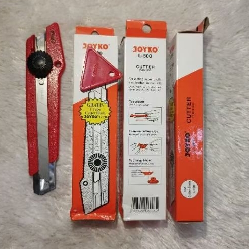 

Cutter Joyko Besar L-500 dengan Pisau L-150 - Merah Hitam Silver