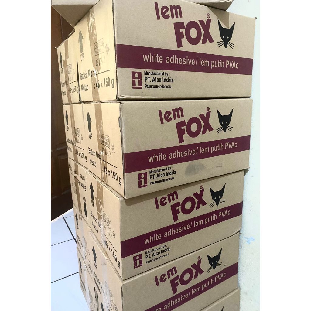 

[1 Dus/48 Botol] Lem PVAC - Lem FOX 150 gram - HARGA 1 Dus (isi 48 Botol)