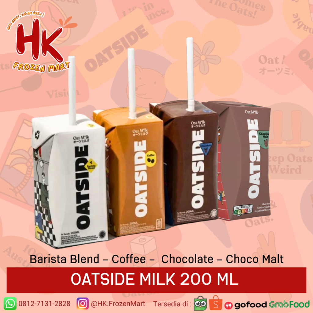 

Oatside Milk Coffee Chocolate Barista Blend Choco Malt 200ml susu gandum oat plain HK FROZEN MART