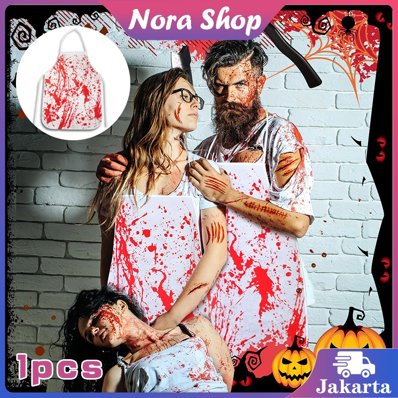 Celemek Apron Darah Cosplay Halloween Darah Killer Celemek Darah Mainan Prank
