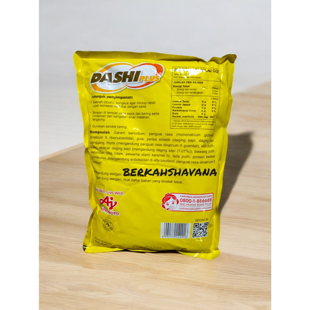 

NG BUMBU DASHI PLUS 1KG/1GR