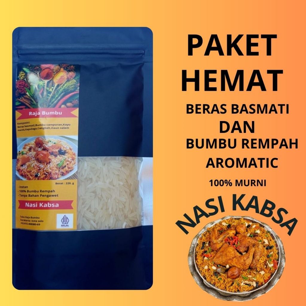 

Paket Beras Basmati Plus Bumbu Nasi Kabsa