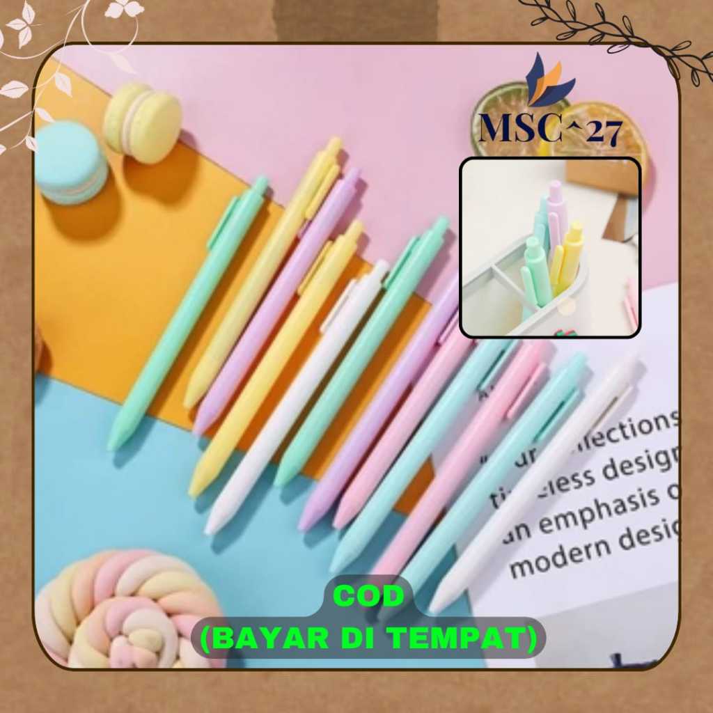 

Pulpen Macaroon Warna Pastel Pen Macaroon Tinta Hitam