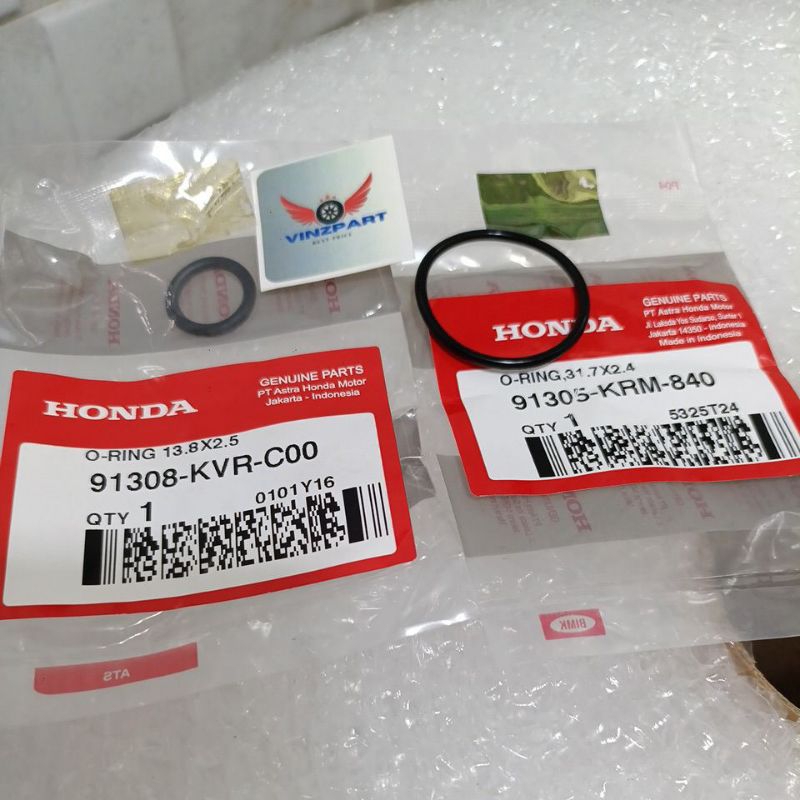 Oring Baut Tutup Magnet BESAR KECIL VERZA NEWMEGAPRO CRF150L original 91305 KRM + 91308 KVR