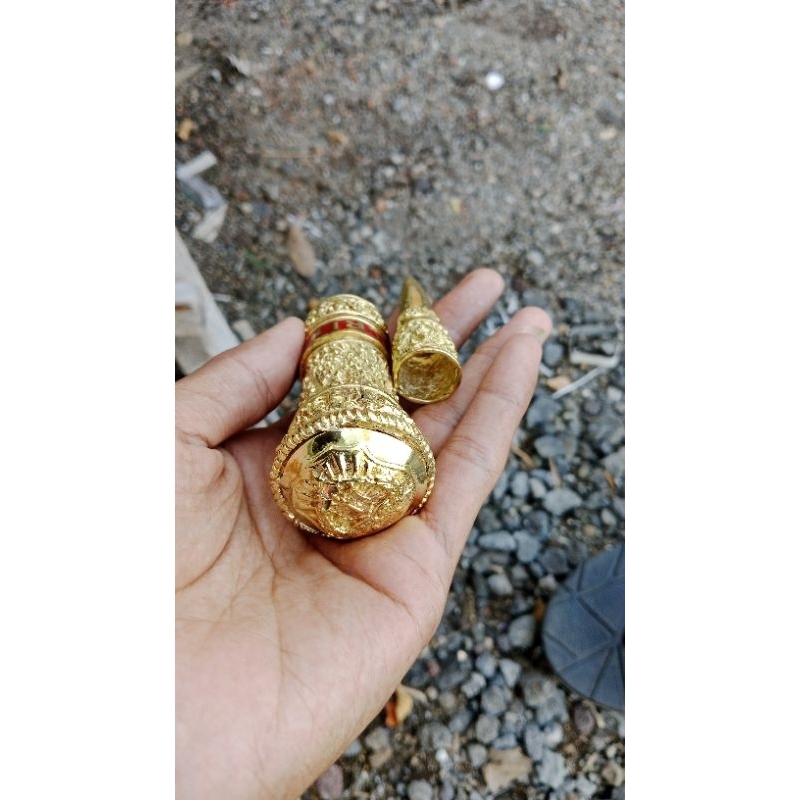 ornamen tongkat komando Wesi kuning super lambang polri