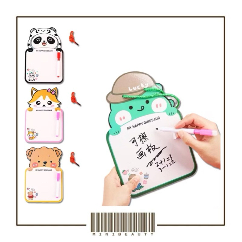 

papan tulis mini anak karakter lucu papan tulis anak free spidol bisa dihapus dan tali gantung papan tulis mini