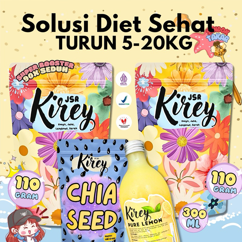 

PAKET SEHAT LENGKAP KIREY JSR 2 + CHIASEEDk 1 + LEMON 1 | DIET | DETOX | GERD