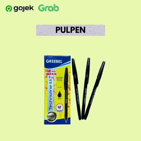 

Pulpen Greebel Hitam Technoline 0,5 MM - 13pcs (1 Pak)