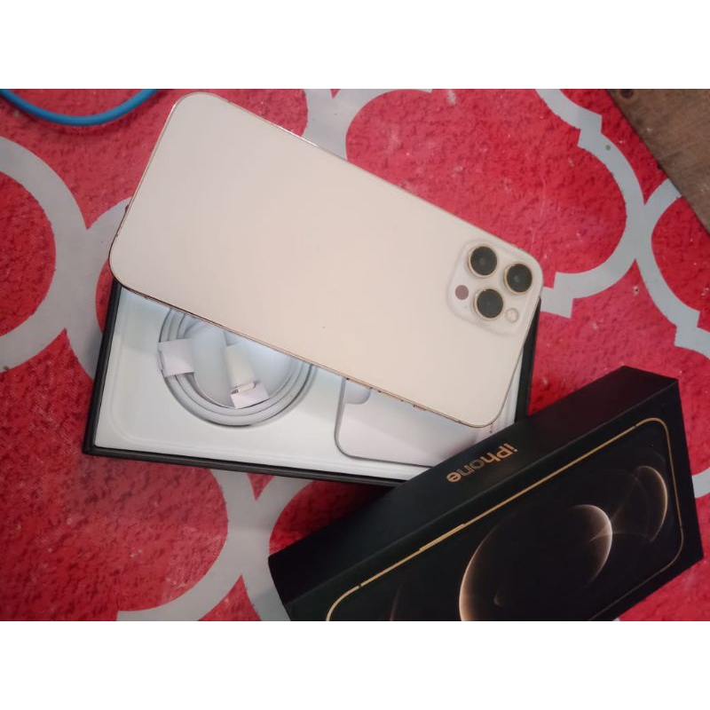 IPHONE 12PROMAX LOCK ICLOUD  STATUS LOST 128 GB WARNA GOLD FULLSET EDISI KETIPU JUAL RUGI UNTUK YANG