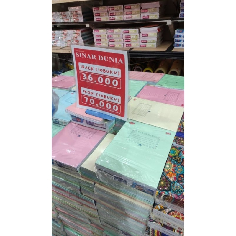

Buku Tulis SINAR DUNIA POLOS 38LEMBAR - SIDU