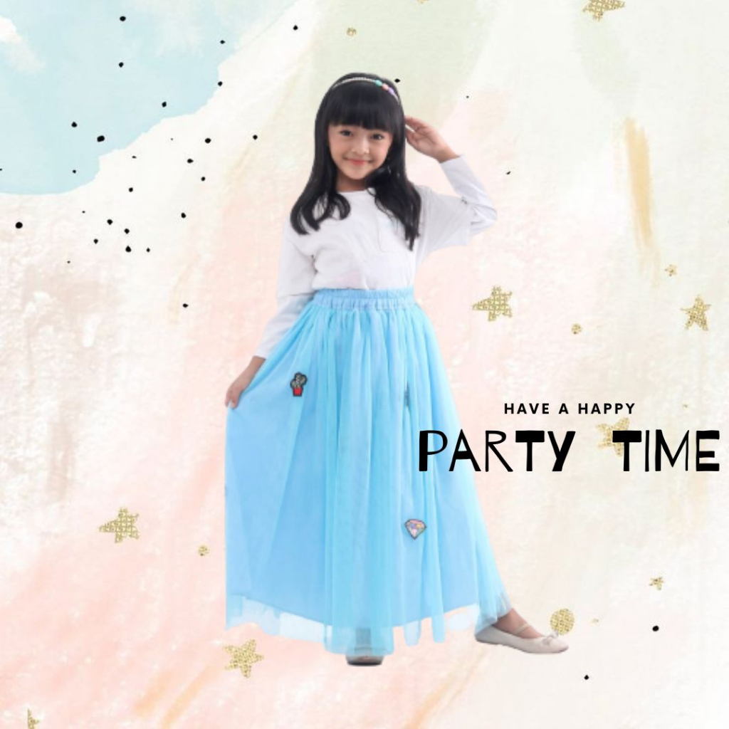Rok tutu anak perempuan panjang lucu umur 3 4 5 6 7 8 9 10 tahun