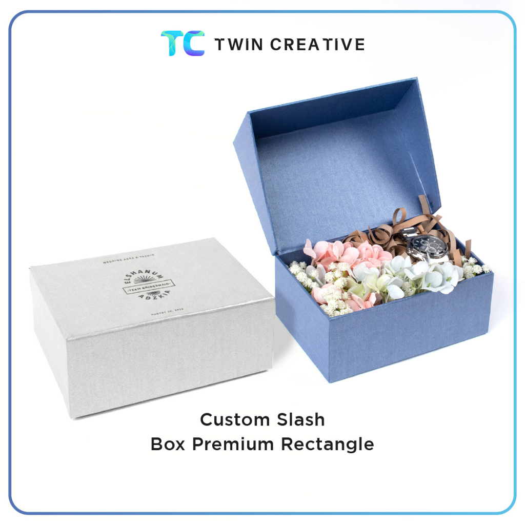 

Custom Slash Box Premium Rectangle Hampers Merchandise - Kotak Kado Penyimpanan Barang