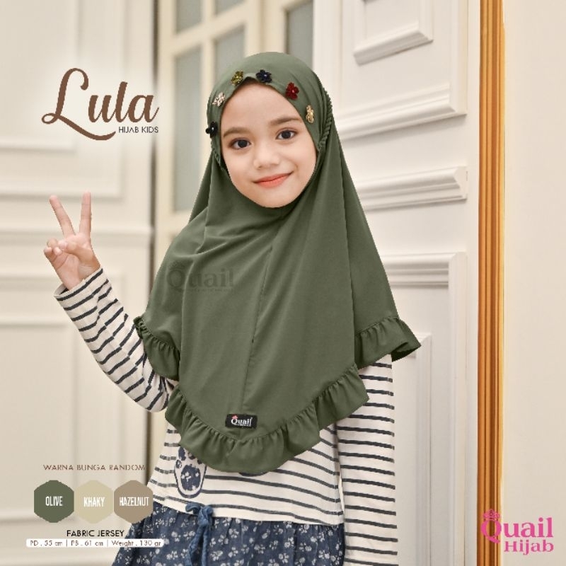Jilbab Anak Instan Jersey Original Quail Hijab LULA KIDS