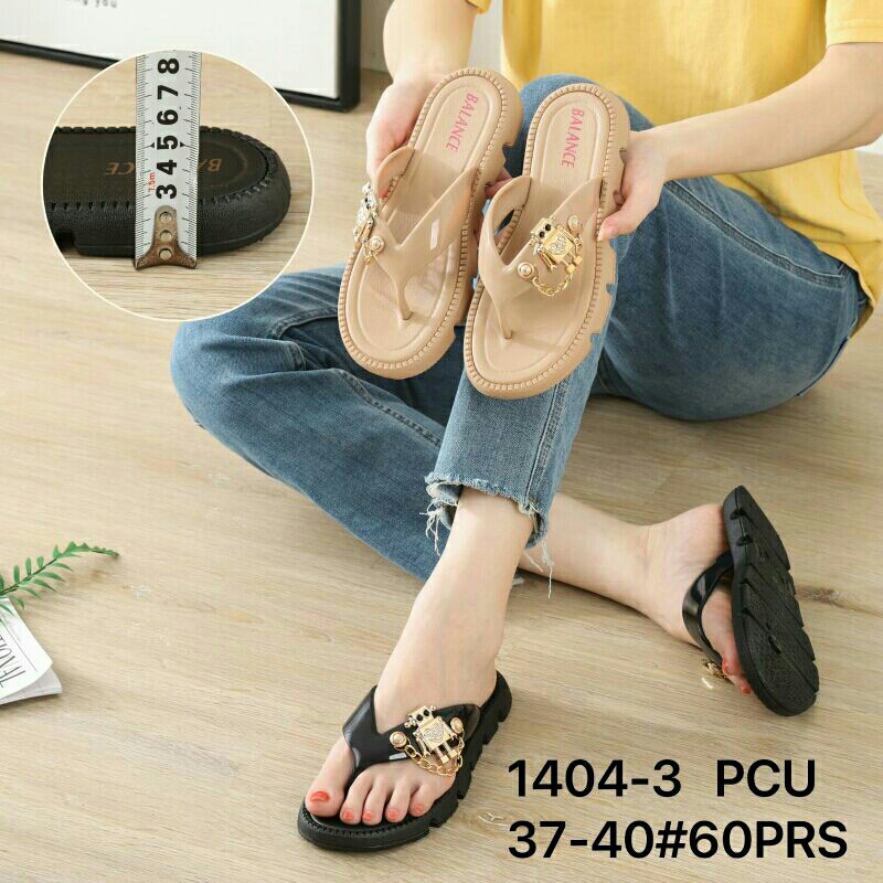 Sandal Jepit Wedges Wanita Cute Jelly Import