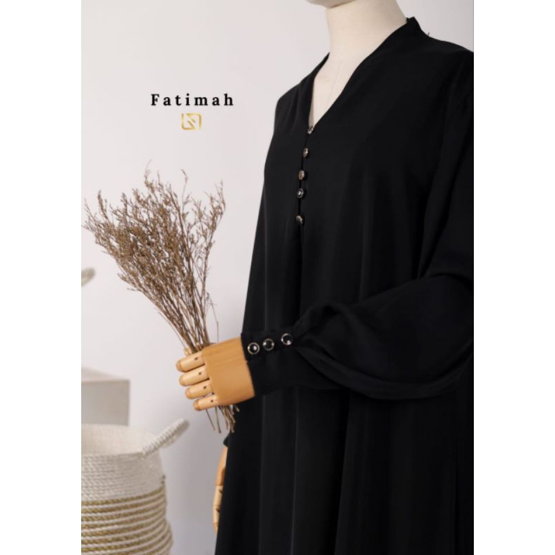 Abaya Gamis FATIMAH NUURA YUSRA & Khimar Siffon 2 Layer By NUKA