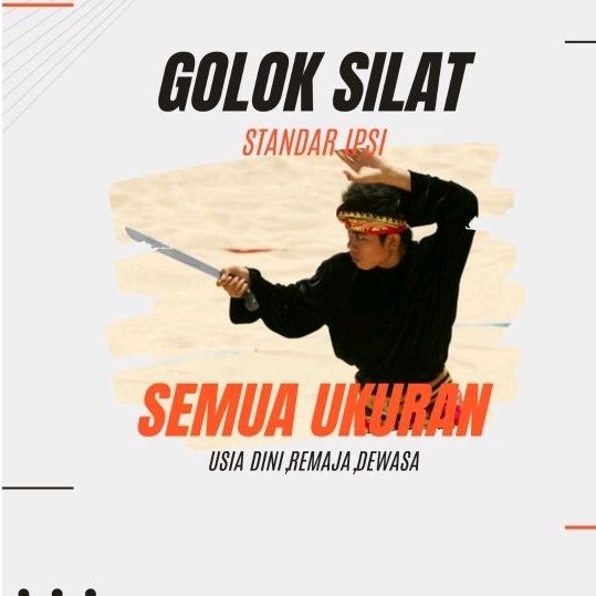 Golok Silat ipsi Tumpul Semua Jenis Ukuran Usia Dini - Remaja - Dewasa