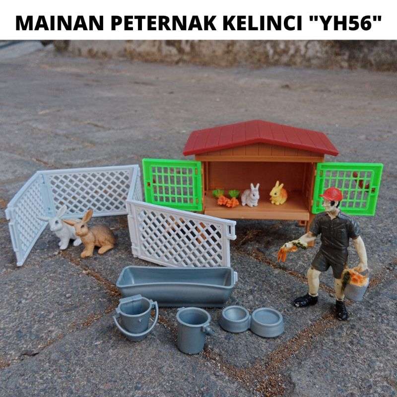 MAINAN ANAK PETERNAK KELINCI "YH56" - MAINAN ANAK HEWAN TERNAK KELINCI