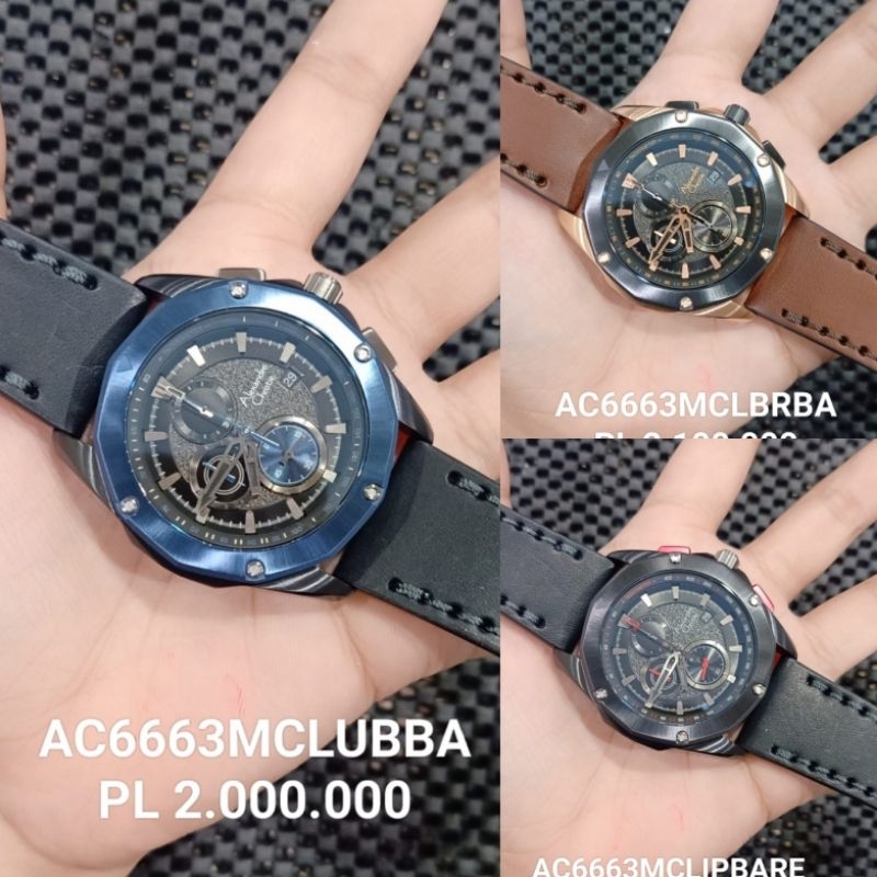 Alexandre Christie Pria Ac 6663 Mc Leather Strap Original