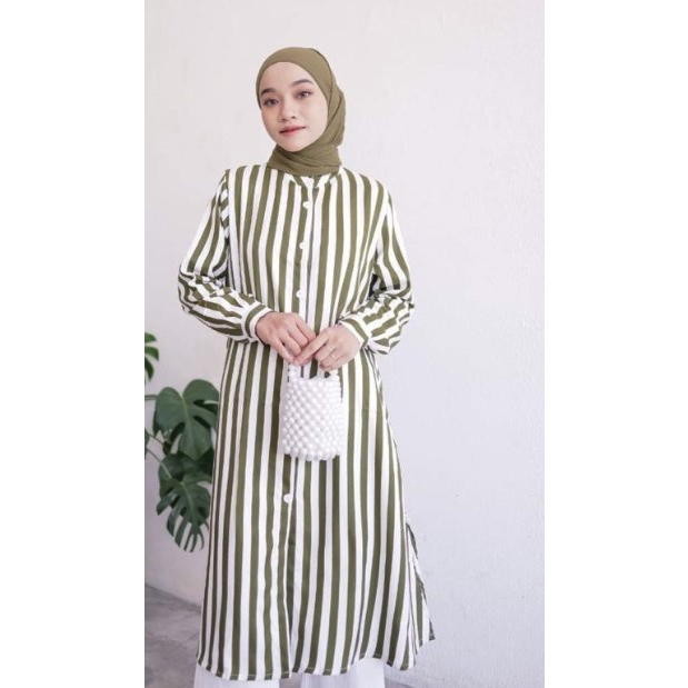 ZIFA LONG TUNIK SALUR / LONG TUNIK / TUNIK MOTIF / LONG TUNIK GARIS / TUNIK CRINCLE YORYU