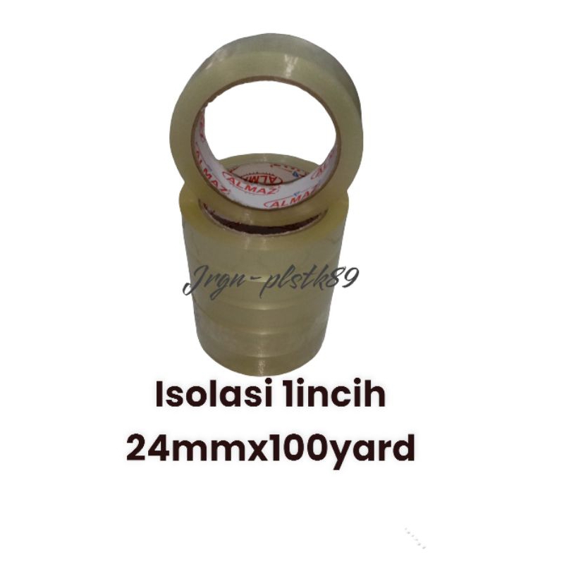 

Isolasi / Selotip Bening 1incih 24mm x 100yard