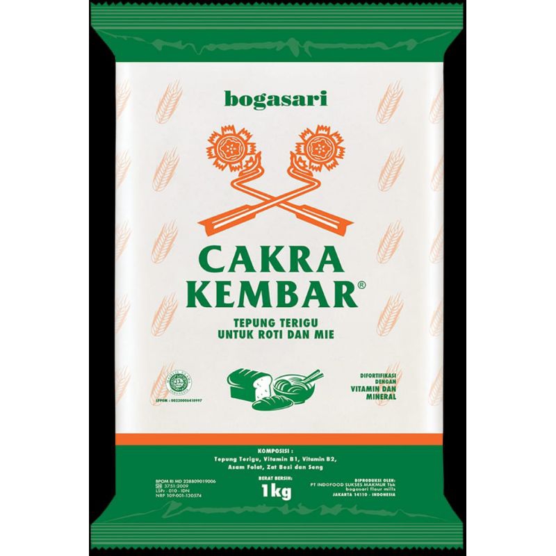 

Tepung CAKRA KEMBAR Kemasan 1kg.