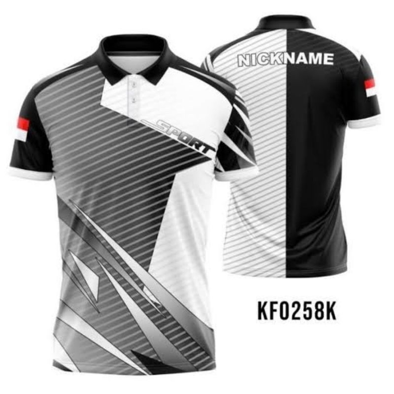 CUSTOM JERSEY KAOS GAMING FUTSAL VOLI KERAH POLO FULL PRINTING