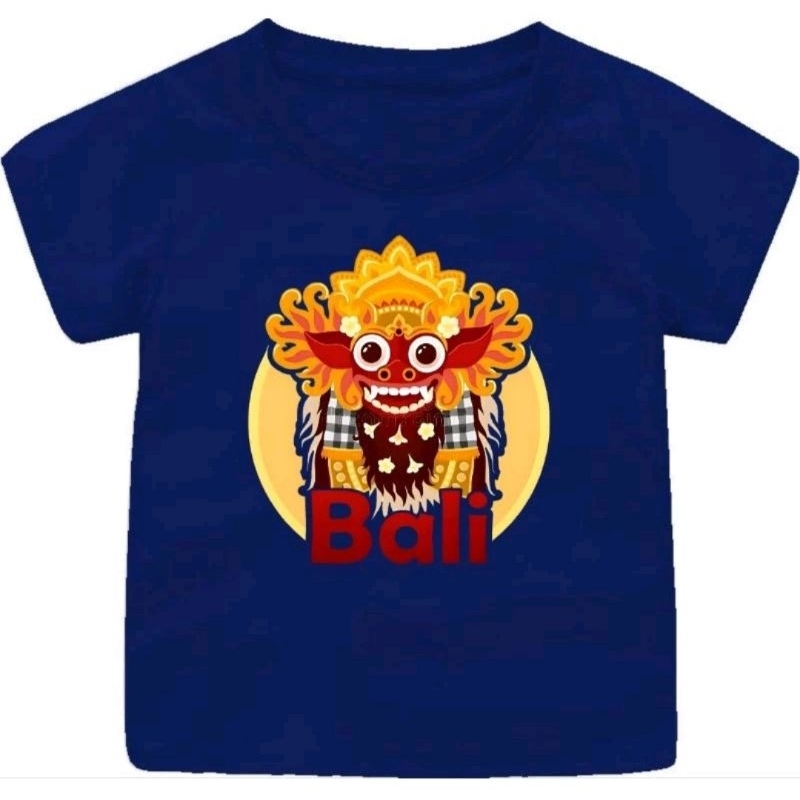 BAJU KAOS ANAK CEWEK COWOK MOTIF BALI UNTUK UMUR 1-12 TAHUN