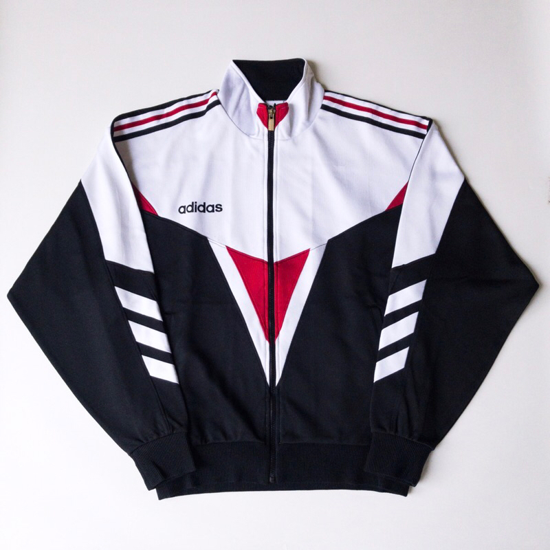 Jaket Vintage 90's Adidas Three Tone Jaket Colorblock Tracktop Jacket