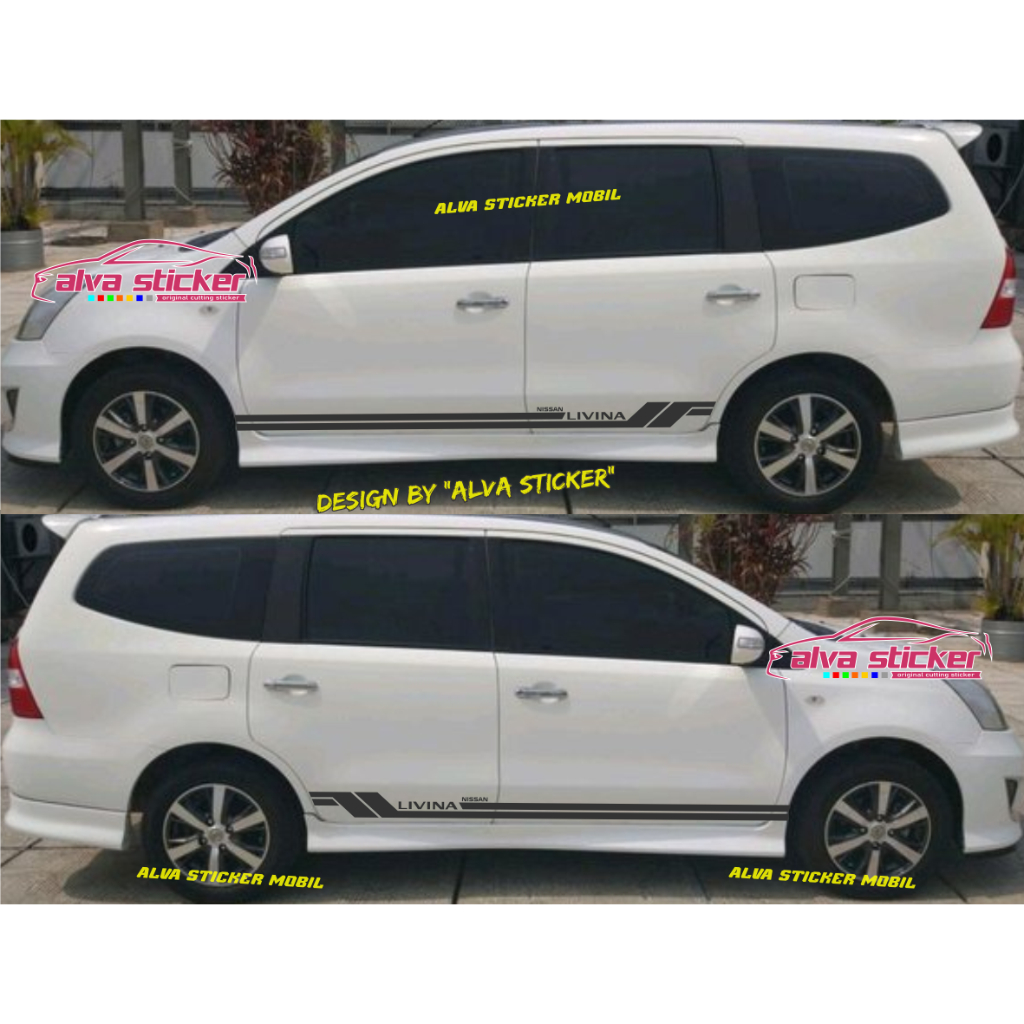 sticker livina stiker livina side decal stiker list stripe body mobil nissan gran livina minimalist 