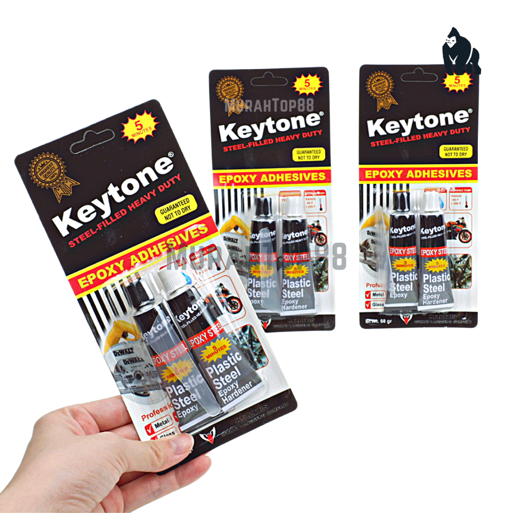 

Lem Besi Campur Keytone 5 Menit Kering 48 gram / Lem Epoxy Adhesive Keramik Plastik