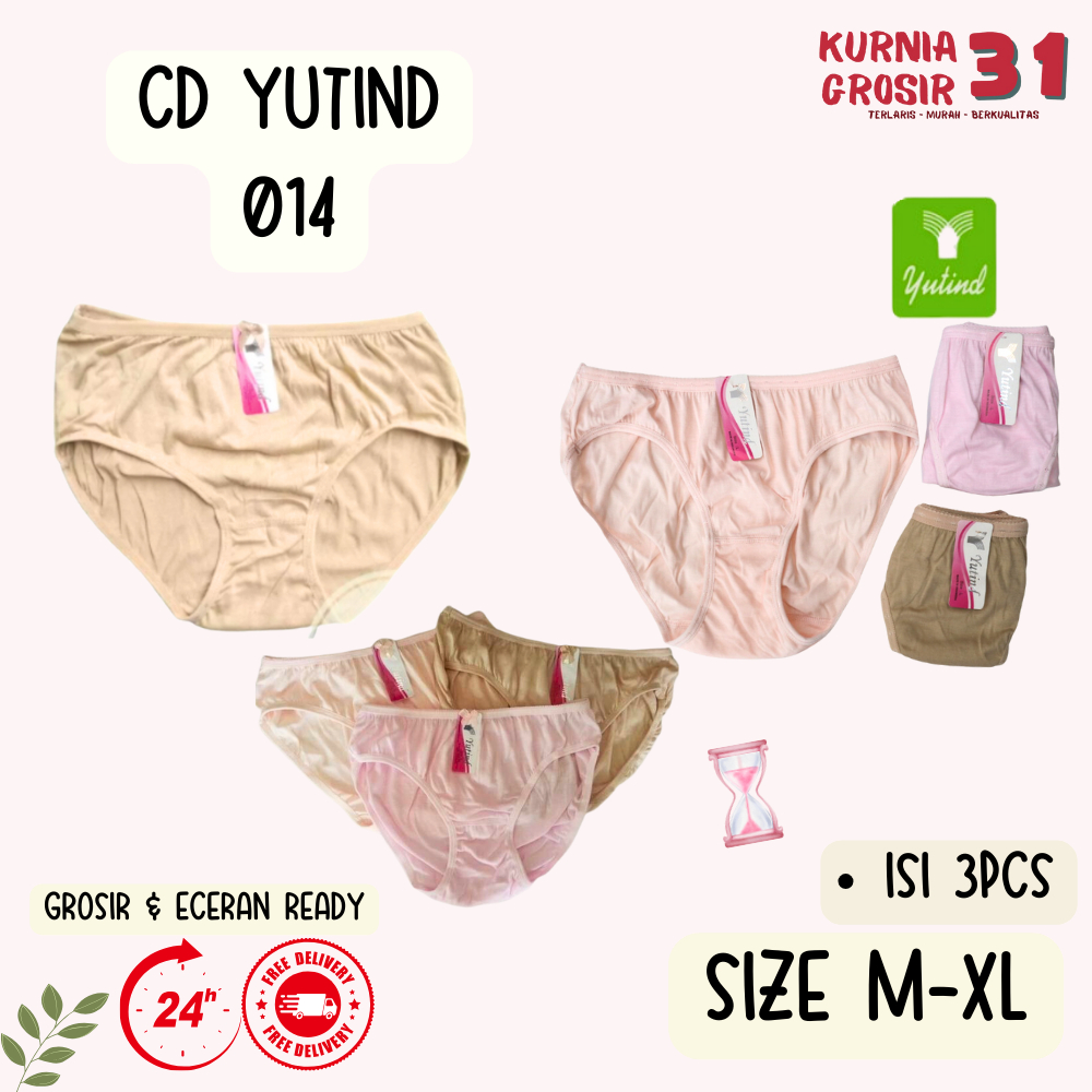 [ISI 3] CD Wanita YUTIND 014 Warna Muda Katun Lembut