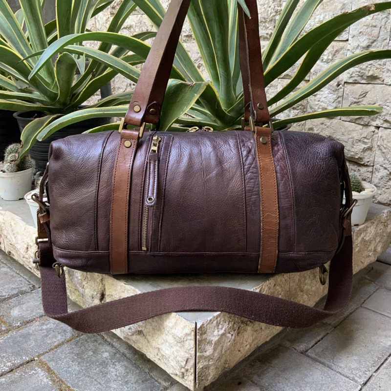 MASTER-PIECE JAPAN GENUINE LEATHER 2WAY MSPC 2WAY BAG BROWN MASTERPIECE X PORTER