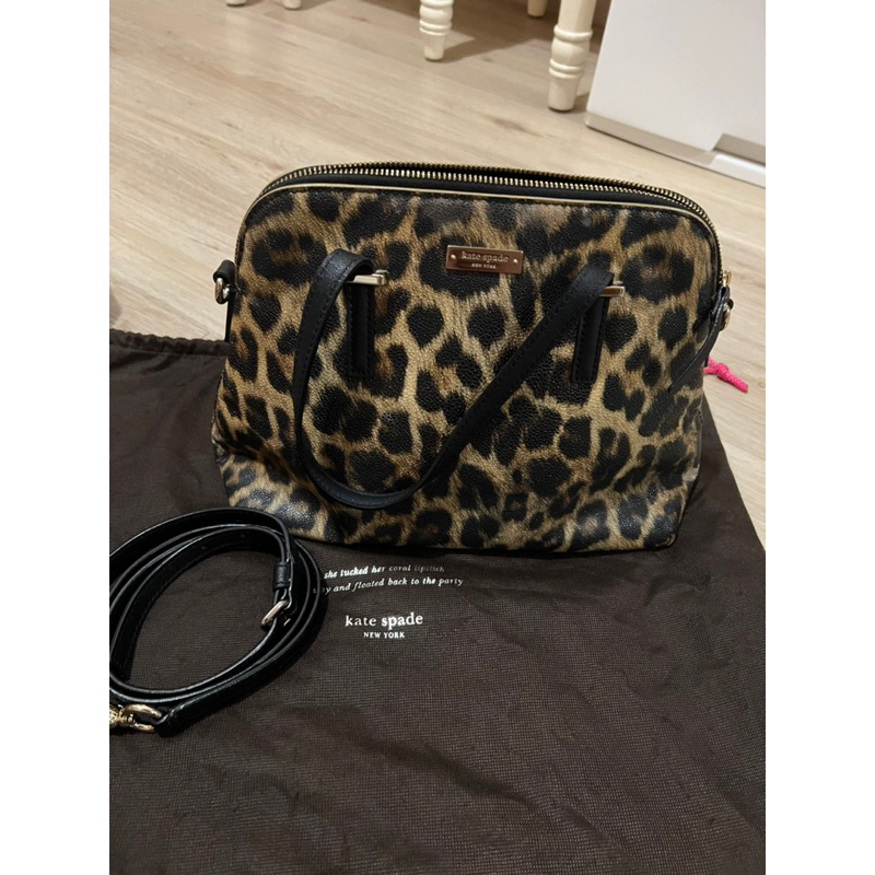 Tas Wanita K*S*Motif Leopard Authentic Preloved