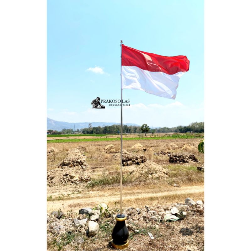 Tiang Bendera Stainless/Tiang Bendera Jalan/Tiang Bendera 1"