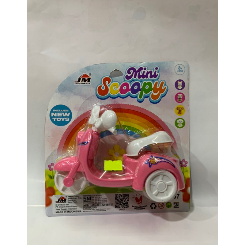 Mainan Motor Vespa Scoopy Anak Isi Hewan Plastik