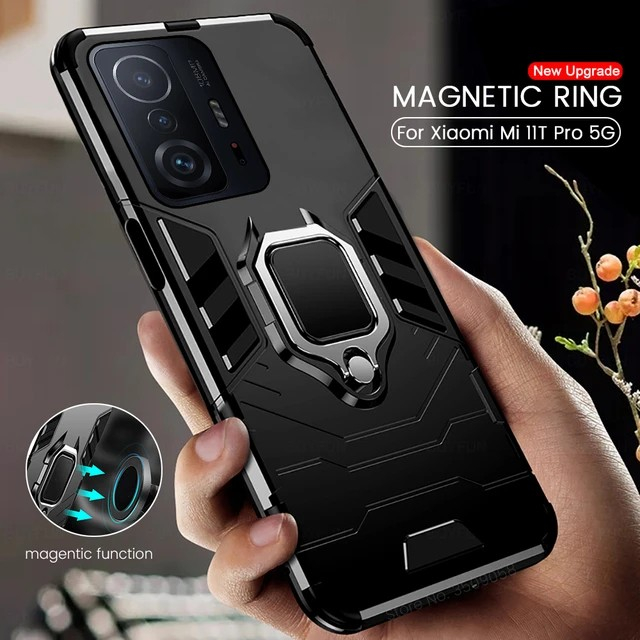 CASE XIAOMI MI 11T / MI 11T PRO RUGGED ARMOR ROBOT STANDING IRING