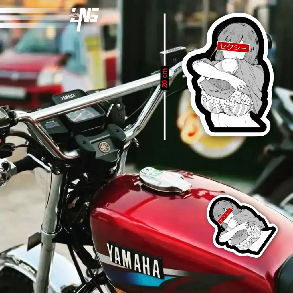 Sticker TankPad Universal Stiker Tanki Motor Rx King/Byson/Vixion/CBR/Ninja TANKPAD WAIFU / STICKER 