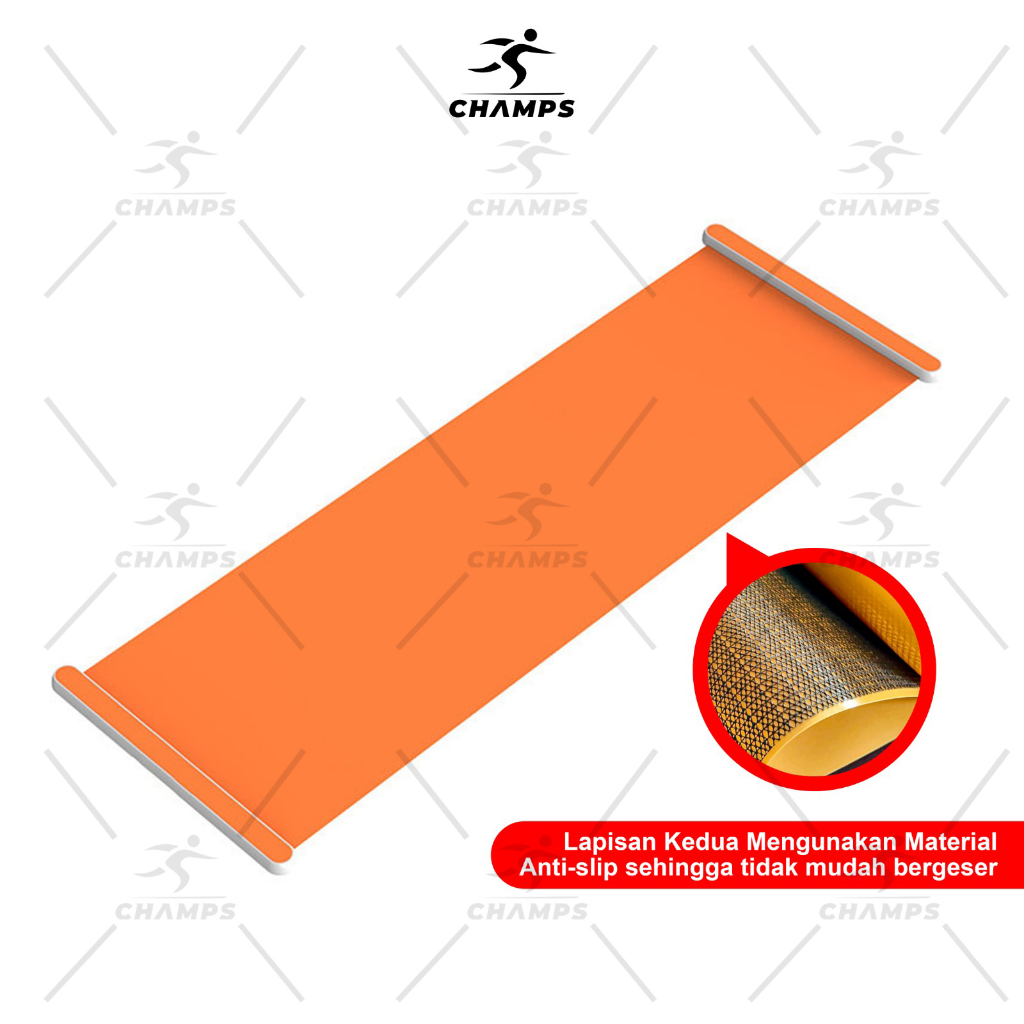 CHAMPS Sliding Mat / Matras Yoga Alat Olahraga Gym Yoga Mat - Free TAS