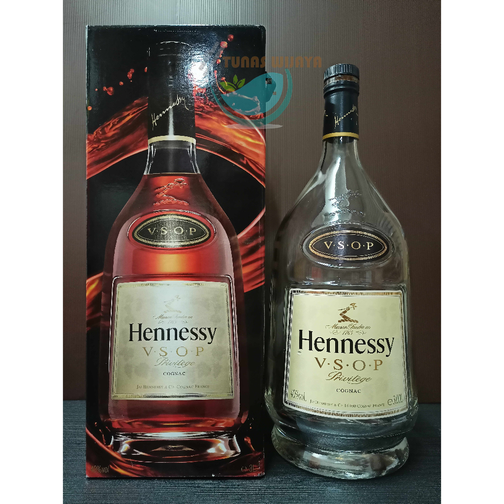Botol bekas Hennessy VSOP 3 Liter Rare + Box